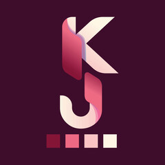 letter k and j Logo for your business. You can use it for your commercial projects