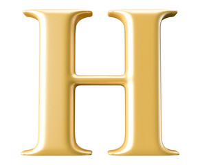alphabet letter H golden