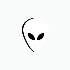 Alien Icon. Extra Terrestrial Symbol - Vector.    