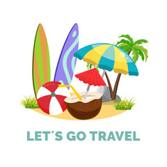 Fototapeta na wymiar travelling vacation design illustration 