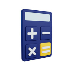 3d rendering calculator isolated useful for business, company, economy, corporate and finance design