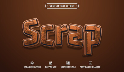 3d Scrap Editable Vector Text Effect.