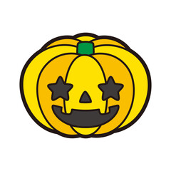 ハロウィン  かぼちゃ ジャックオランタン 線アリ