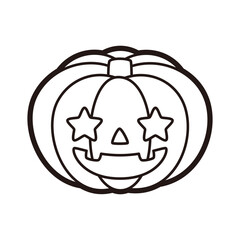 ハロウィン  かぼちゃ ジャックオランタン ぬりえ