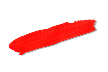 red brush and shadow isolated on transparent background red watercolor png