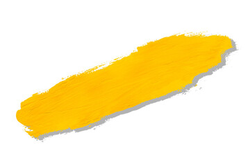 yellow brush and shadow isolated on transparent background yellow watercolor png