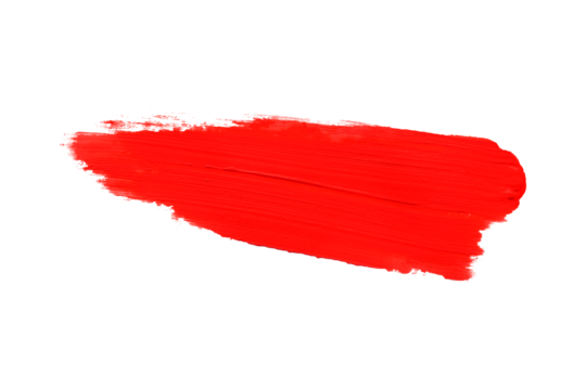 red brush isolated on transparent background red watercolor,png