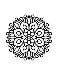 Easy Mandala coloring 