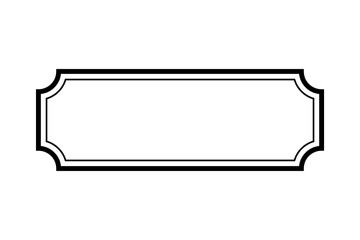 Fototapeta premium Vintage blank outline frame and badge vector