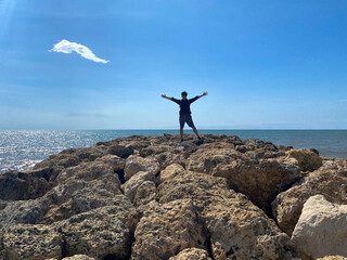 Obraz premium Guy in the beach. Cartagena, Colombia.