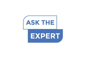 Ask the Expert button.  Ask Expert speech bubble. ask expert banner label 
