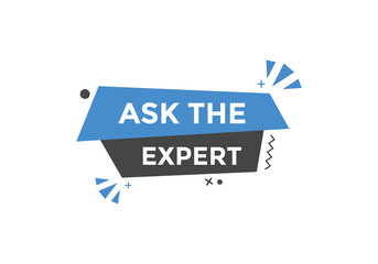 Ask the Expert button.  Ask Expert speech bubble. ask expert banner label 
