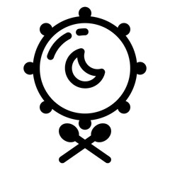 Prayer beads icon, Line style, Editable Vector