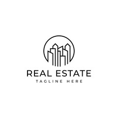 minimal real estate logo design