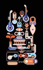 Raamstickers Muziekdoos, Jukebox vector abstract ontwerp ©  danjazzia