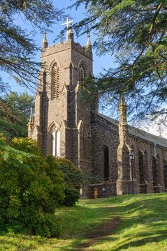 St Paul's Anglican Church is a striking Gothic bluestone church - Kyneton, Victoria, Australia