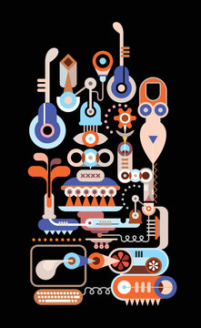 Musical box, Jukebox vector abstract design