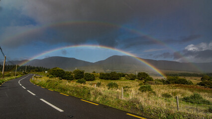 rainbow in the mountains