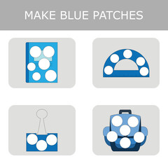 Glue a patch of plasticine of the desired color. Educational game for children.