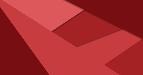 Abstract red geometric background with 3d shapes