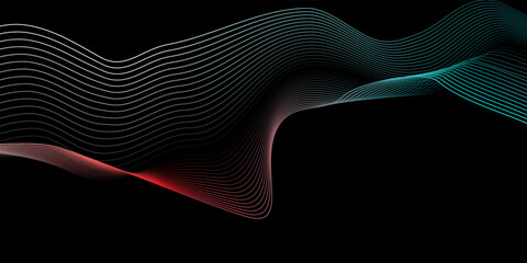 abstract blue wave background and Abstract blue wave curve lines banner background design. Vector illustration. Modern template abstract design flowing particles wave. Modern template abstract design.