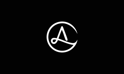  AG GA abstract vector logo monogram template 