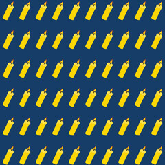 A yellow lit candle repeating pattern