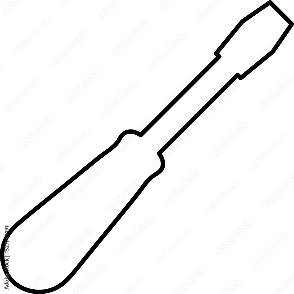 Poster screwdriver vector icon. repair tool symbol. setup and setting adjustment sign..eps