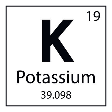 Potassium chemical symbol element of the periodic table
