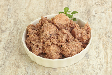 Canned tuna fish for salad