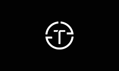  Alphabet letter icon logo ST, T 
