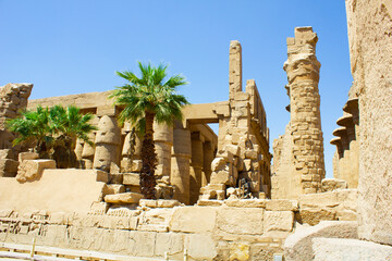 Ancient ruins of Karnak temple in Egypt