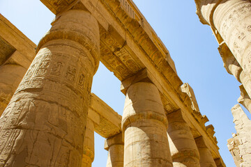Ancient ruins of Karnak temple in Egypt