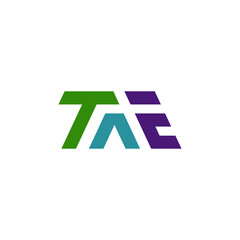 Initial letter T,A,E Elegant Minimalist Style Logo Design