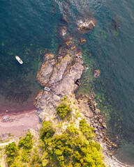 a wonderful view of the red stone bay