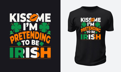 Saint Patrick's Day T shirt Design Vector Graphic Illustration for Print on Demand Site and Tees Business