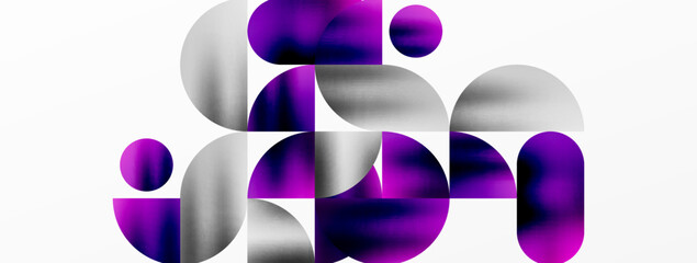 Circle geometric background. Metallic color shiny circles and round shapes. Vector Illustration For Wallpaper, Banner, Background, Card, Book Illustration, landing page