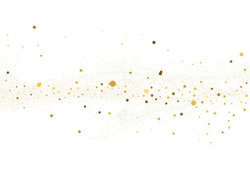 Light gold glitter round confetti background.