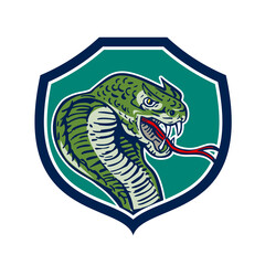 Cobra Viper Snake Shield Retro