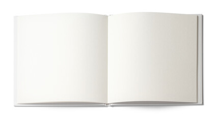 白い正方形の本、もしくはノートブック