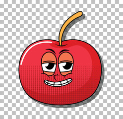 Red apple with facial expression