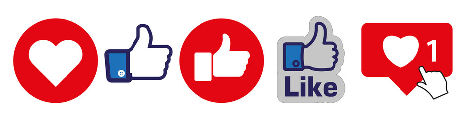 Ready-made "Like" and "love" buttons for the website and mobile application.
