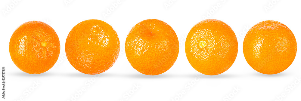 Wall mural Clementine fruits isolated on a white background