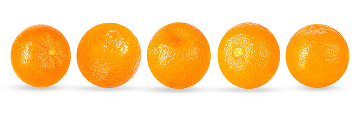 Clementine fruits isolated on a white background