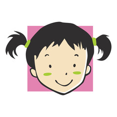 Little boy and girl character vector illustration