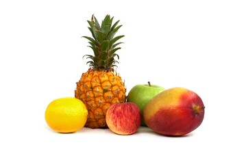 Naklejka na ściany i meble Assortment of fresh healthy fruits