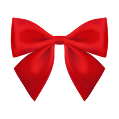 Red bow ribbon, beautiful ribbon, 3D, realistic