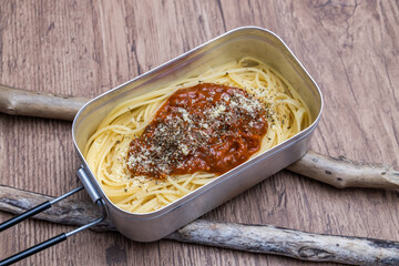 パスタ　Spaghetti made at an outdoor party