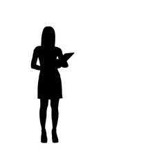 silhouette of business woman