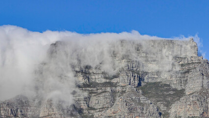 View of the table mountain in Cape Town. South Africa